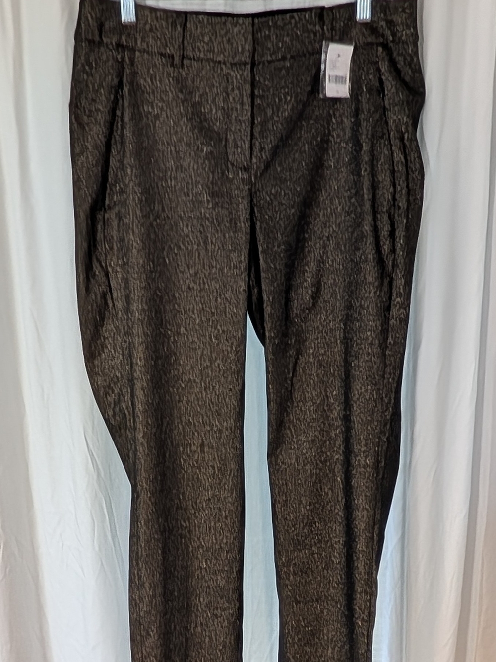 Lane Bryant NWT Mid RIse Ankle Tailored Black Dress Pants w/Gold Sparkle 14